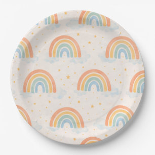 Boho Regenboog Geslacht Onthulling Papieren Borden Bordje