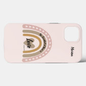 Boho regenboog hart liefde bijbel vers Case-Mate iPhone case (Achterkant (horizontaal))