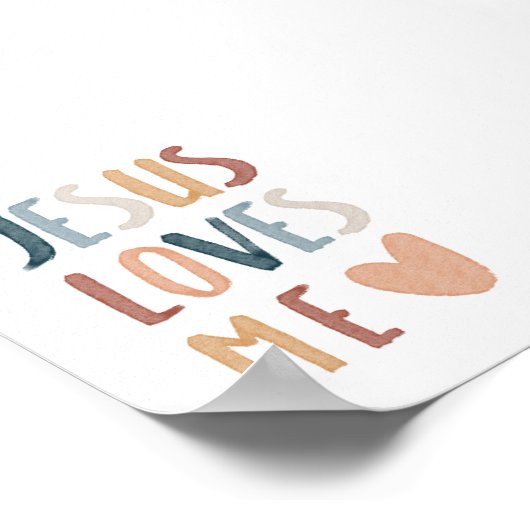 Boho regenboog Jezus houdt van me print (Hoek)