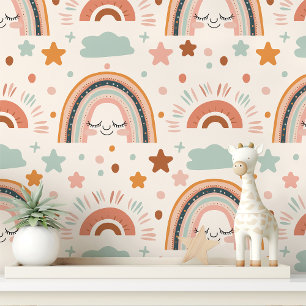 Boho Regenboog Kinderkamer Behang