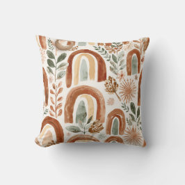Boho Regenboog Kussen | Neutrale Kinderkamer Decor