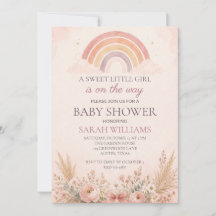 Boho Regenboog Meisje Baby Shower