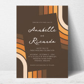 Boho regenboog modern script QR code foto bruiloft Kaart