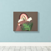 Boho Regenboog Natuurlijke Plantenliefhebbers Canv Canvas Afdruk (Insitu (Houten vloer))