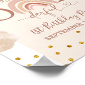 Boho Regenboog Onederful Verjaardag Welkomstbord Poster (Hoek)