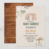 Boho regenboog pompoen thema kaart (Voorkant / Achterkant)