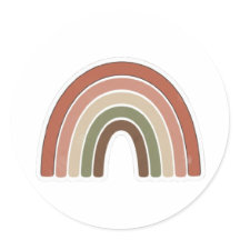 Boho Regenboog Sticker – Vintage Minimaal Design