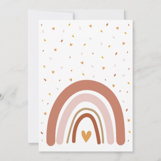 Boho Regenboog Uitnodiging (Achterkant)