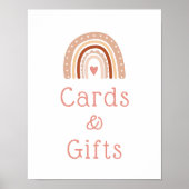 Boho regenboog verjaardagskaarten en geschenken ta poster (Voorkant)