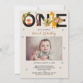 Boho regenboog wild een 1e verjaardag kaart (Voorkant)