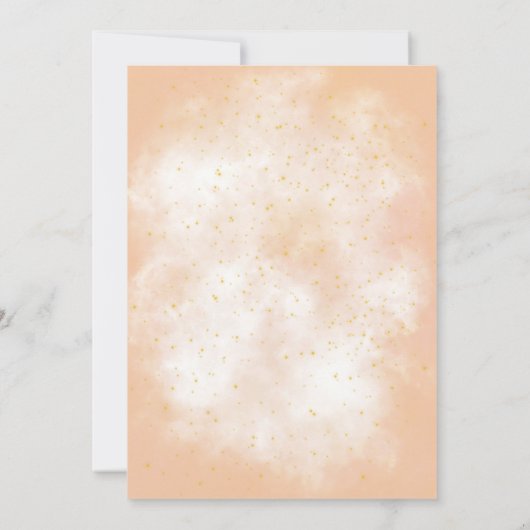 Boho Regenboog Zonneschijn Gouden Sterren Stof Bab Kaart (Achterkant)