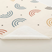 Boho Regenboogbogen Naadloos Patroon Sherpa Deken (3/4)