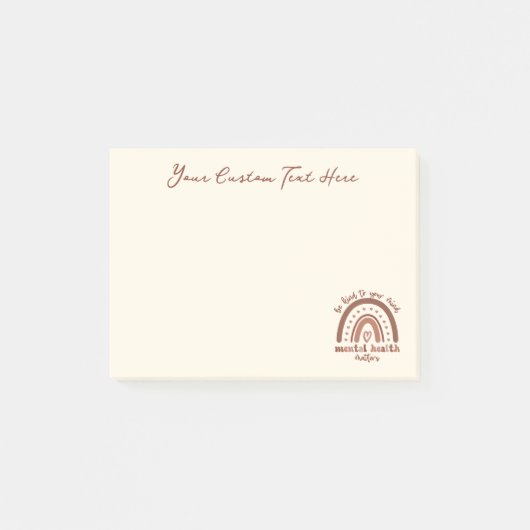Boho-regenboogmentale gezondheid post-it® notes (Voorkant)