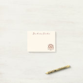 Boho-regenboogmentale gezondheid post-it® notes (Op bureau)