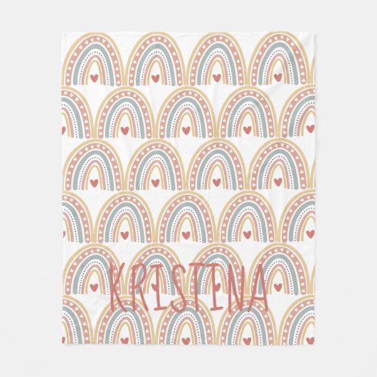 Boho-regenboogontwerp Fleece Deken (Voorkant)