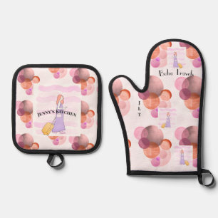 Boho Reizen Ovenwant & Pannenlap Set