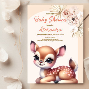 Boho rendieren Safari Dieren Baby shower Kaart
