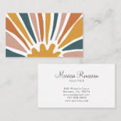 Boho Retro Abstract Visitekaartje (Voorkant / Achterkant)