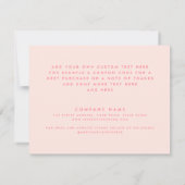 Boho rétro ajouter le logo rose pâle carte de reme (Dos)