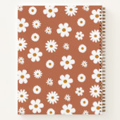 Boho Retro Bloemen Daisy Naam Notitieboek (Achterkant)