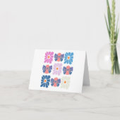 Boho retro bloemen eenvoudige Pasen Bedankkaart (Voorkant)