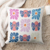 Boho retro bloemen eenvoudige Pasen Kussen (Deken)