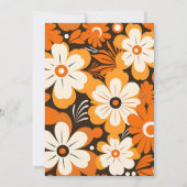 Boho Retro Bloemige Bruiloft Save The Date (Achterkant)