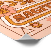 Boho Retro Boogschutter Zodiac Poster (Hoek)