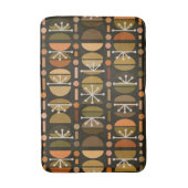 Boho Retro Bowls Lines Dark Earth Tones Badmat (Voorkant Verticaal)