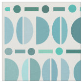 Boho Retro Bowls Pattern Turquoise Stof (Close Up)