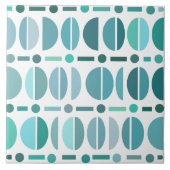 Boho Retro Bowls Pattern Turquoise Tegeltje (Voorkant)
