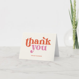 Boho Retro Carte de remerciements de graduation ph