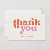 Boho Retro Carte de remerciements de graduation ph (Devant)