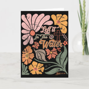 Boho Retro Christelijk Liet Het In Het Water Manne Kaart