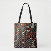 Boho Retro Circle-Canvas tas (Voorkant)