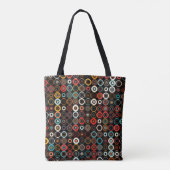 Boho Retro Circle-Canvas tas (Achterkant)