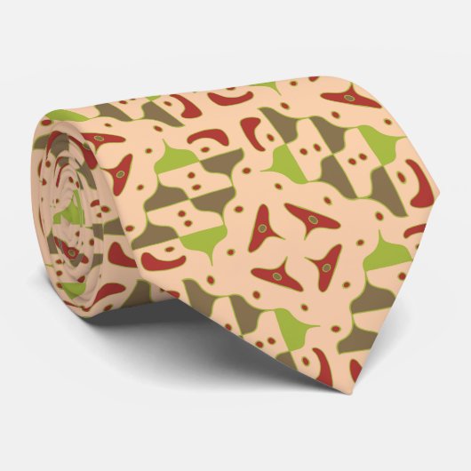 Boho Retro Cravate graphique moderne (Roulé)