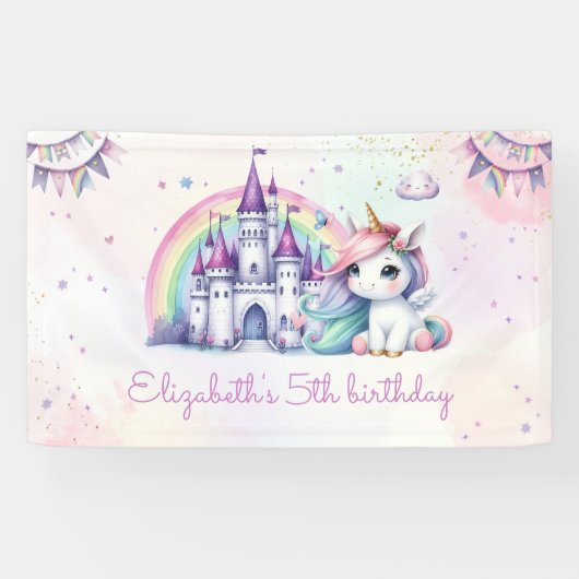 Boho Retro Daisy 1e verjaardag Banner (Horizontaal)