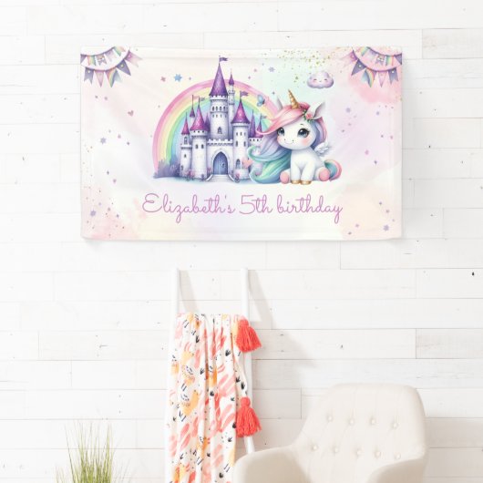 Boho Retro Daisy 1ère bannière anniversaire (En situation)