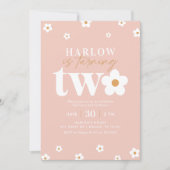 Boho Retro Daisy 2e Verjaardag Kaart (Voorkant)