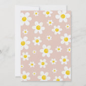 Boho Retro Daisy Bloom Invitation Anniversaire (Dos)