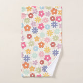 Boho Retro Daisy Flowers, zomer 70 Bad Handdoek (Handdoek)