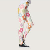 Boho Retro Daisy Flowers, zomer 70 Leggings (Rechts)