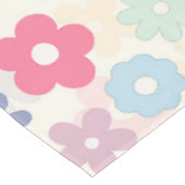 Boho Retro Daisy Flowers, zomer 70 Tafelkleed (Gekanteld)