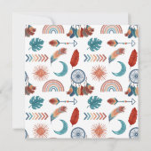 Boho Retro Dreamcatcher Baby shower Invitation (Dos)