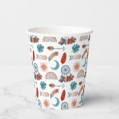 Boho Retro Dreamweaver Baby shower Papups Papieren Bekers (Achterkant)