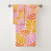 Boho Retro Floral Rose Orange Mustard (En situation)