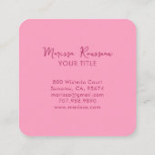 Boho retro Flower Pattern Vierkante Visitekaartje (Achterkant)