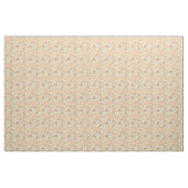 Boho Retro Funky Flowers Floral Pattern (Cream) Stof (Yard (91,4 cm))