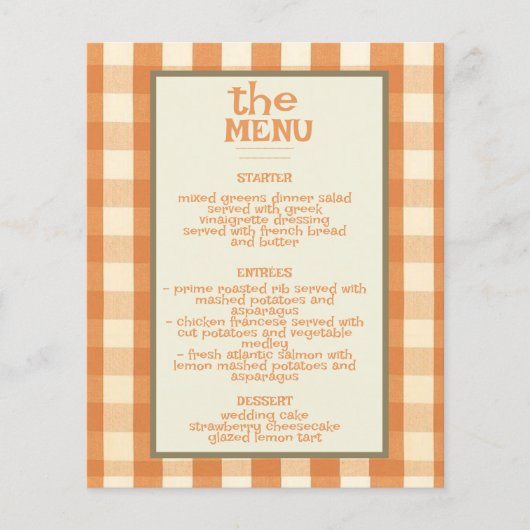 Boho Retro Groovy Kleurrijk Wavy Wedding Menu (Voorkant)